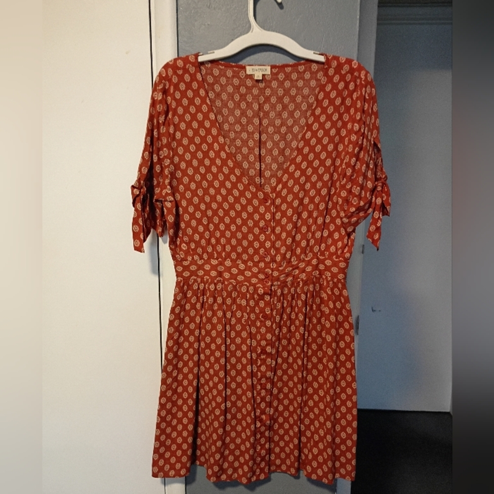 Orange Patterned Dress